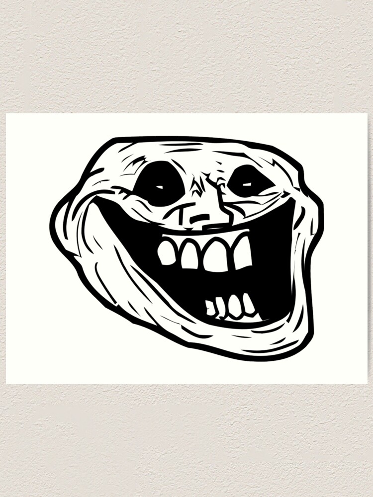 Creepy Troll Face Halloween, Scary Funny Face, Ghost Graphic art | Sticker