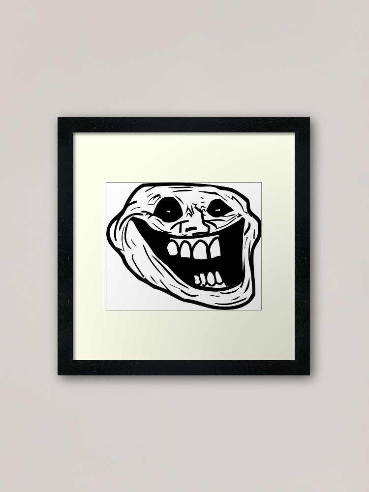 Creepy Troll Face Halloween, Scary Funny Face, Ghost Graphic art | Poster