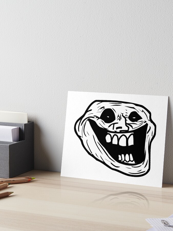 Creepy Troll Face Halloween, Scary Funny Face, Ghost Graphic art