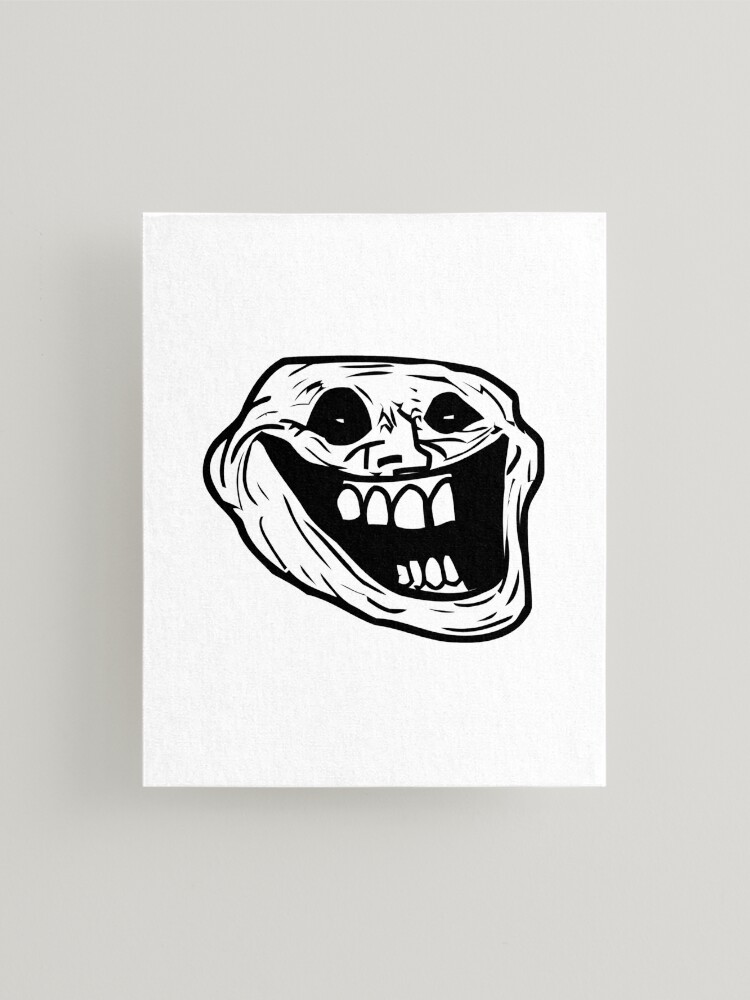 Creepy Troll Face Halloween, Scary Funny Face, Ghost Graphic art | Poster