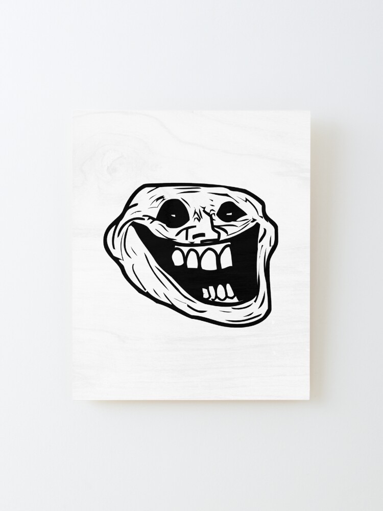 Creepy happy troll face | Photographic Print