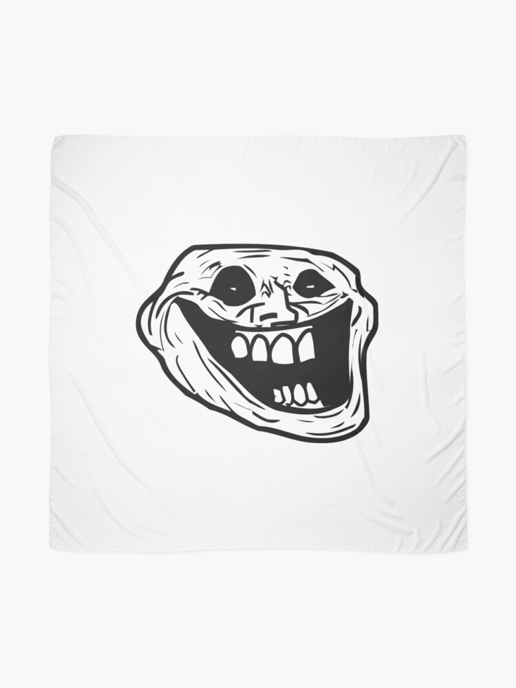 Creepy Troll Face Halloween, Scary Funny Face, Ghost Graphic art | Scarf