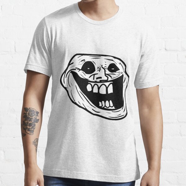 Creepy Troll Face Halloween, Scary Funny Face, Ghost Graphic art |  Essential T-Shirt