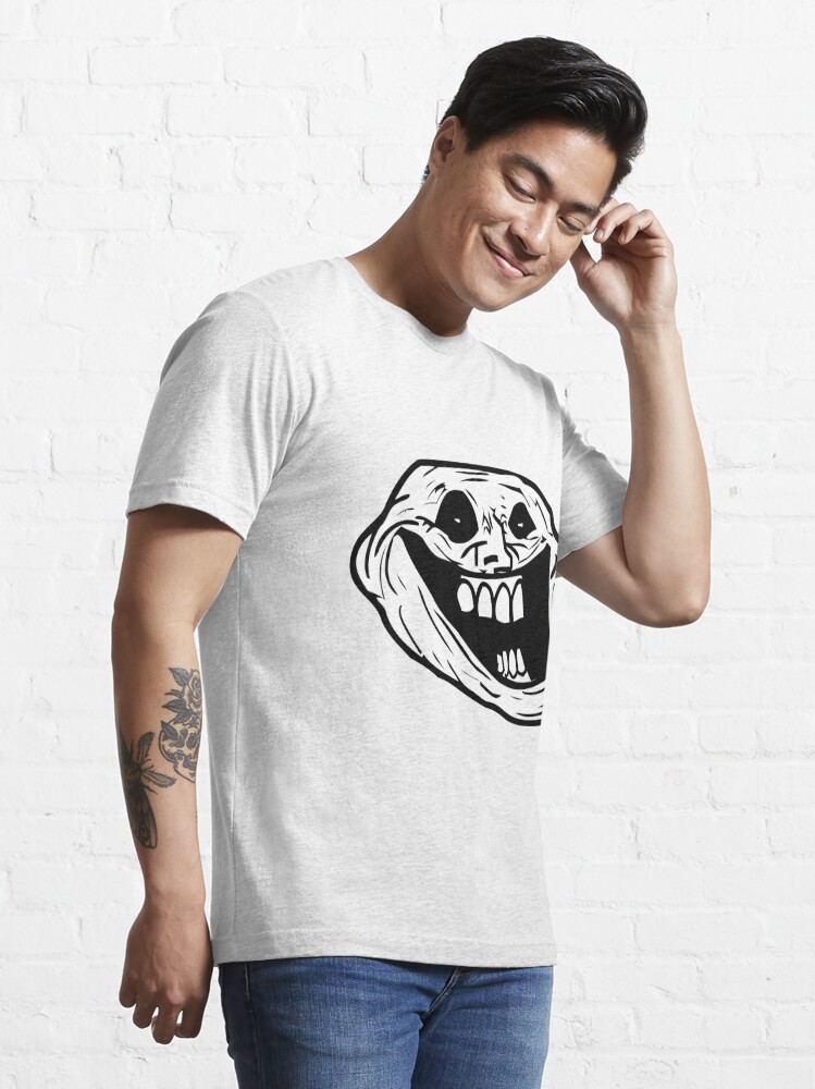 Creepy Troll Face Halloween, Scary Funny Face, Ghost Graphic art |  Essential T-Shirt