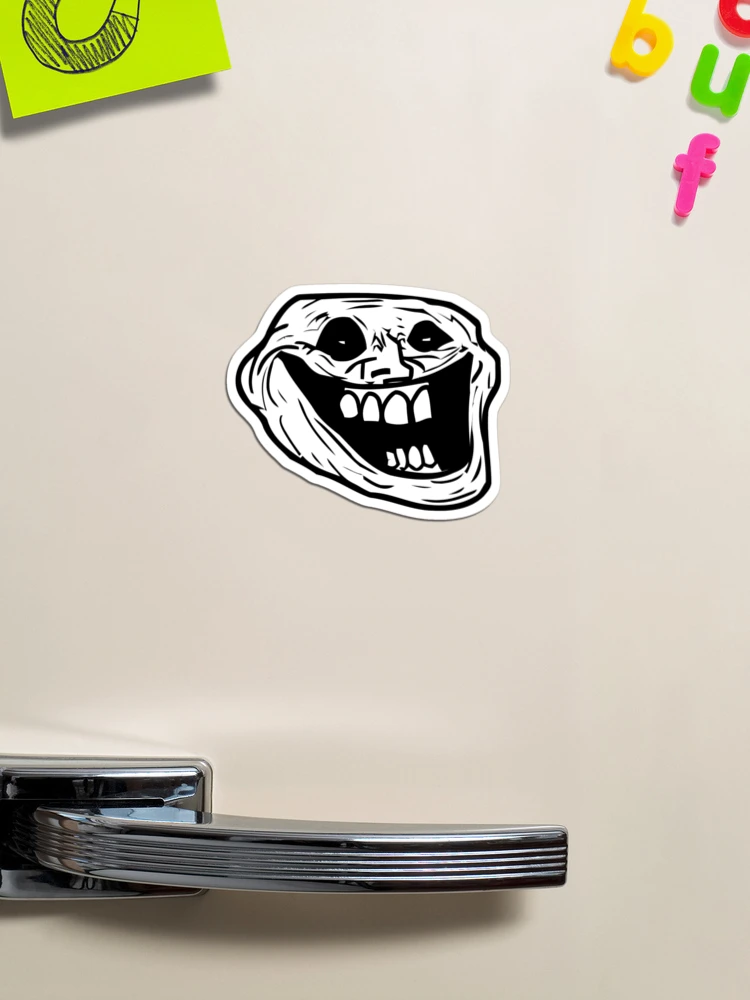 Creepy Troll Face Halloween, Scary Funny Face, Ghost Graphic art | Poster