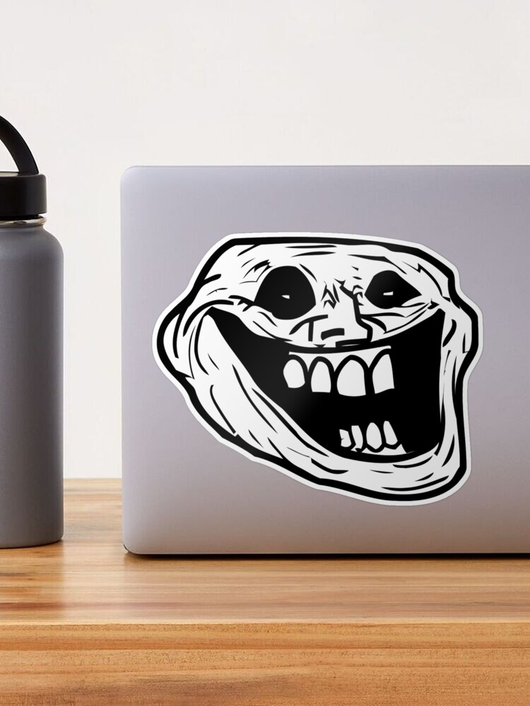 Creepy Troll Face Halloween, Scary Funny Face, Ghost Graphic art Sticker  for Sale by Abdullah Qazi in 2023