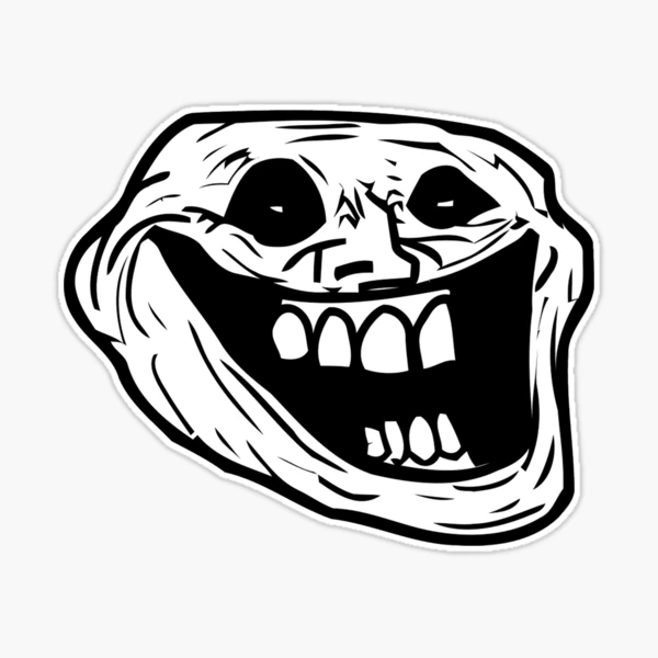 Trollface Scary Sticker - TROLLFACE SCARY - Discover & Share GIFs