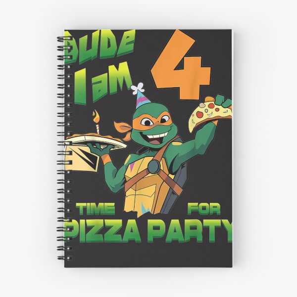 Item preview, Mademark x Teenage Mutant Ninja Turtles - Dude I am 4 Years Old Mikey Pizza Birthday Party designed and sold by Nscleona.