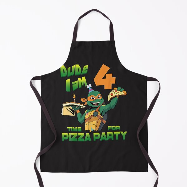 Item preview, Mademark x Teenage Mutant Ninja Turtles - Dude I am 4 Years Old Mikey Pizza Birthday Party designed and sold by Nscleona.