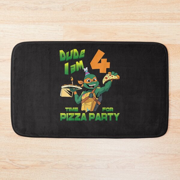 Item preview, Mademark x Teenage Mutant Ninja Turtles - Dude I am 4 Years Old Mikey Pizza Birthday Party designed and sold by Nscleona.