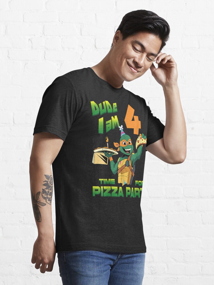 Mademark x Teenage Mutant Ninja Turtles - Dude I am 5 Years Old Mikey Pizza Birthday  Party Essential T-Shirt for Sale by Nscleona