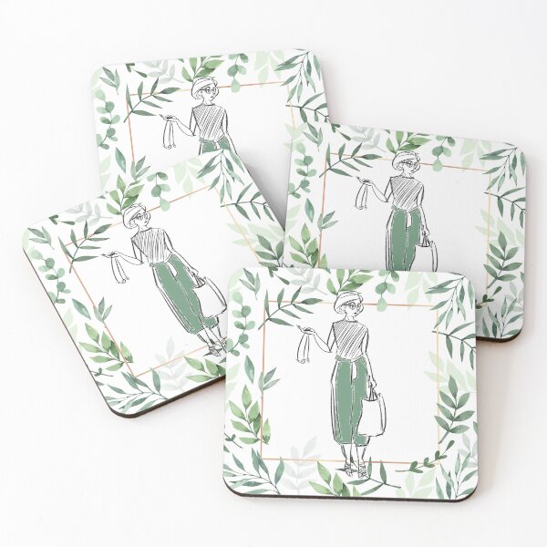 Item preview, Hand Drawn Woman Sketch in Olive Frame designed and sold by VinBasis.