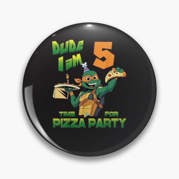 Item preview, Mademark x Teenage Mutant Ninja Turtles - Dude I am 5 Years Old Mikey Pizza Birthday Party designed and sold by Nscleona.