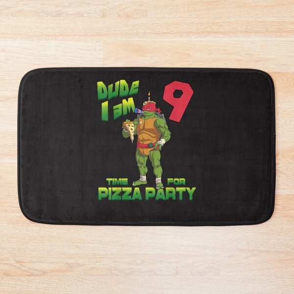 Item preview, Mademark x Teenage Mutant Ninja Turtles - Dude I am 9 Years Old Raphael Pizza Birthday Party designed and sold by Nscleona.