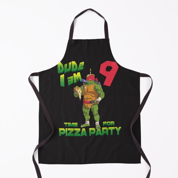 Item preview, Mademark x Teenage Mutant Ninja Turtles - Dude I am 9 Years Old Raphael Pizza Birthday Party designed and sold by Nscleona.