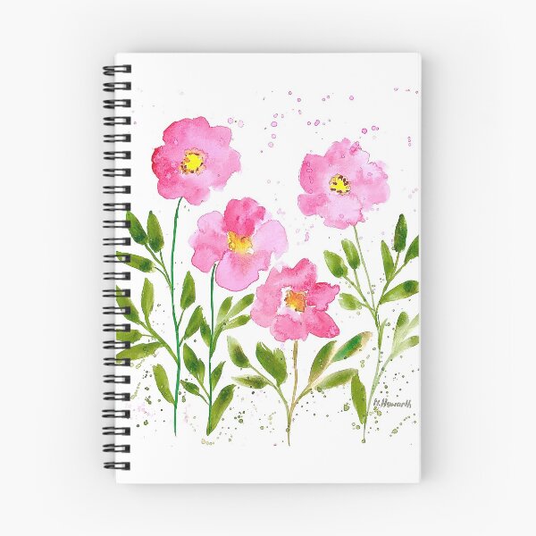Item preview, Pink rustic floral chic watercolor flowers designed and sold by Monika Howarth.