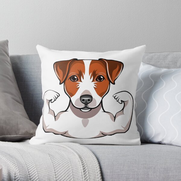 jack Russell terrier dog Throw Pillow