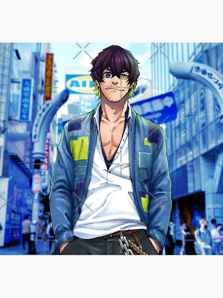 Aryu Jyubei in Casual Clothes Shibuya Blue ブルーロックLock | Sticker