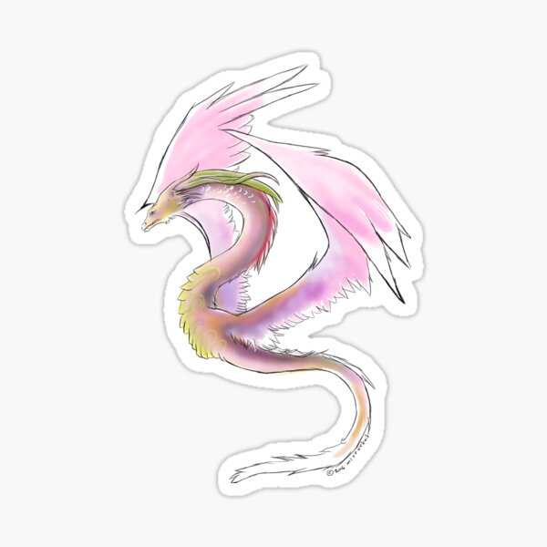 Pink Fairy Dragon Sticker
