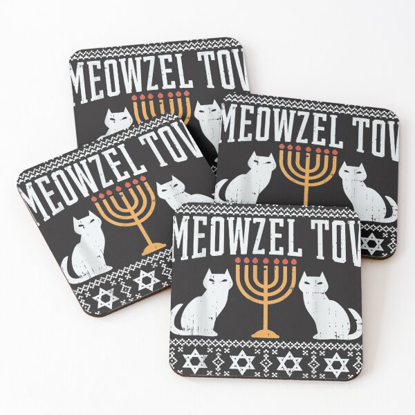 Item preview, Meowzel Tov Chanukah Jewish Cat Owner Ugly Hanukkah Gift designed and sold by Nscleona.