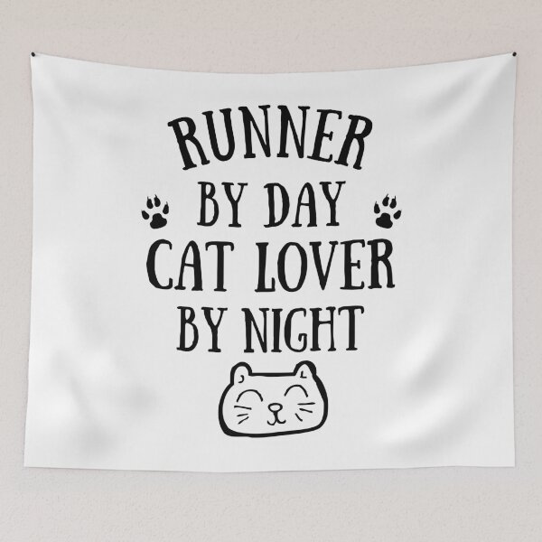 Item preview, Runner by day. Cat lover by night designed and sold by TheGreenGoat.