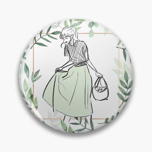Item preview, Hand Drawn Woman Sketch in Olive Frame designed and sold by VinBasis.