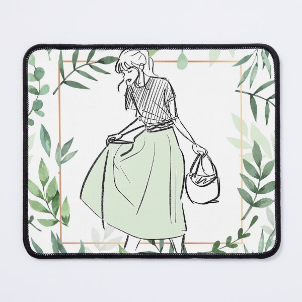 Item preview, Hand Drawn Woman Sketch in Olive Frame designed and sold by VinBasis.