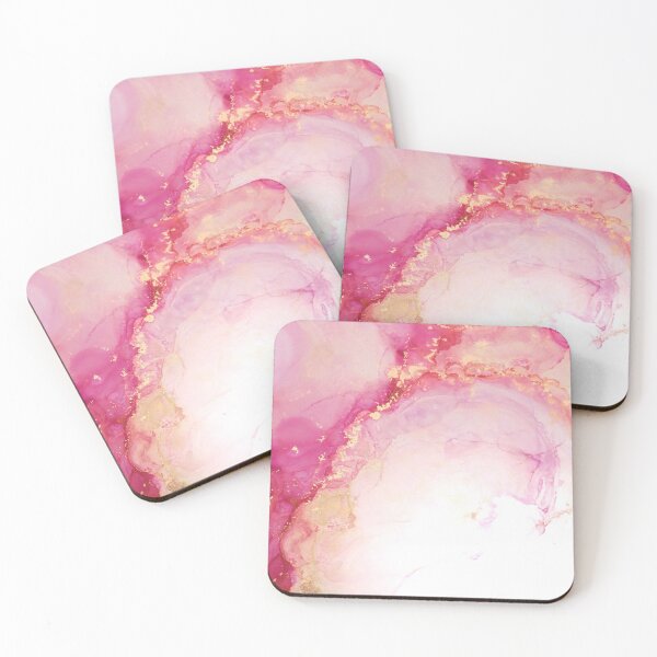 Item preview, Abstract colourful pink alcohol ink art  designed and sold by AmyLouiseArt.
