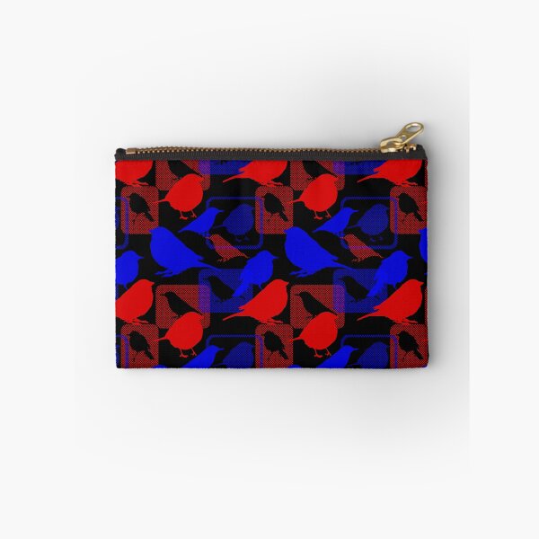 Aperçu de l'œuvre Birdies Red and Blue on Black Repeat 5748 créée et vendue par Art in My Loft.