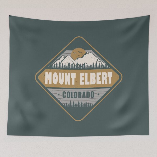 Item preview, Mount Elbert Colorado US Vintage Hiking Design designed and sold by CynthiaGraphics.