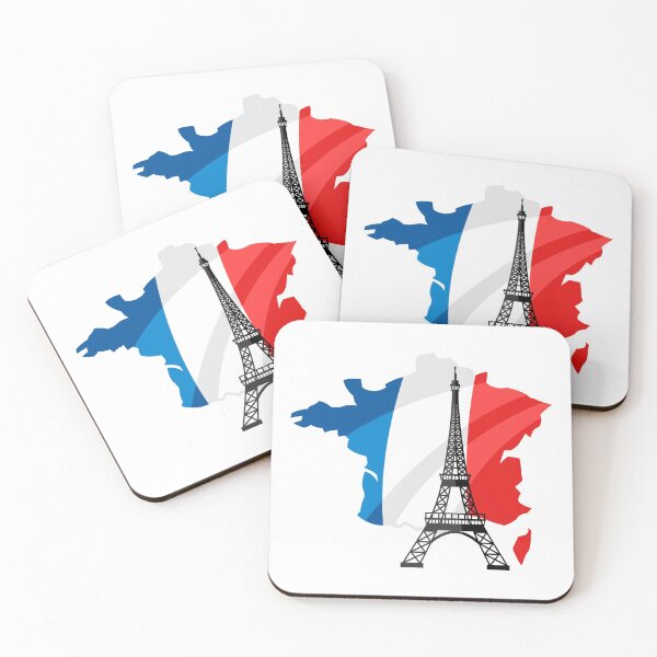 Item preview, Eiffel Tower with flag  designed and sold by TWFASHION.