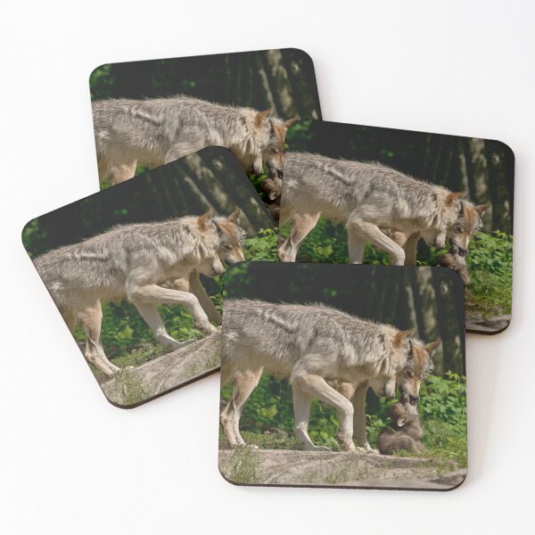 Item preview, Timber Wolves With Pup designed and sold by Michael Cummings.