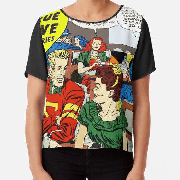 1948 Young Romance 4 Cover by Jack Kirby Chiffon Top