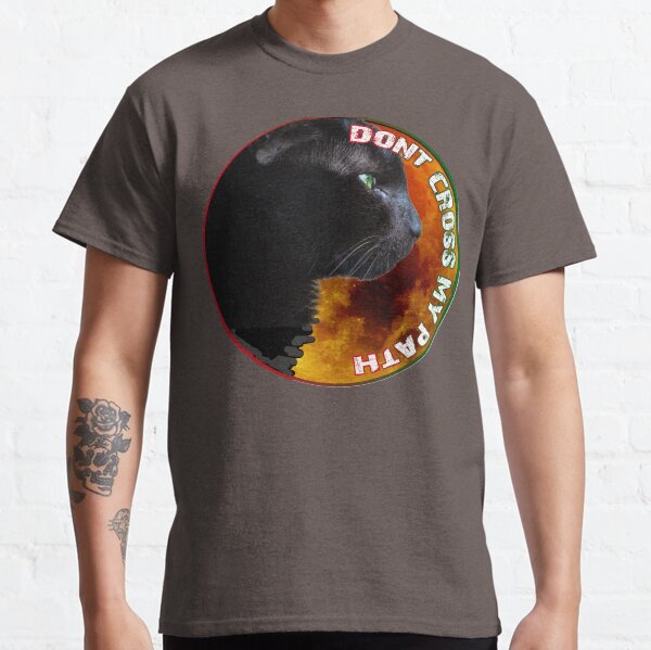 Black Cat Design, Don't Cross My Path Classic T-Shirt