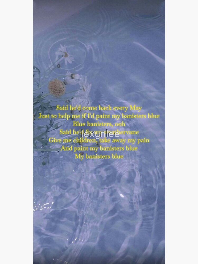 "Lana del Rey Blue Banisters lyrics sticker" Sticker for Sale by