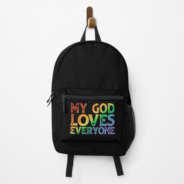 Item preview, My God Loves Everyone (rainbow text, distressed font) designed and sold by Ofeefee.