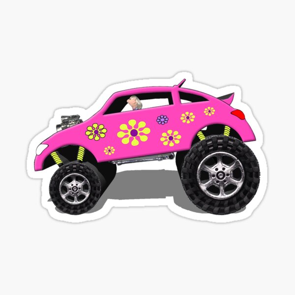 Sara Pink Bug - Monster Truck Song 2 Sticker