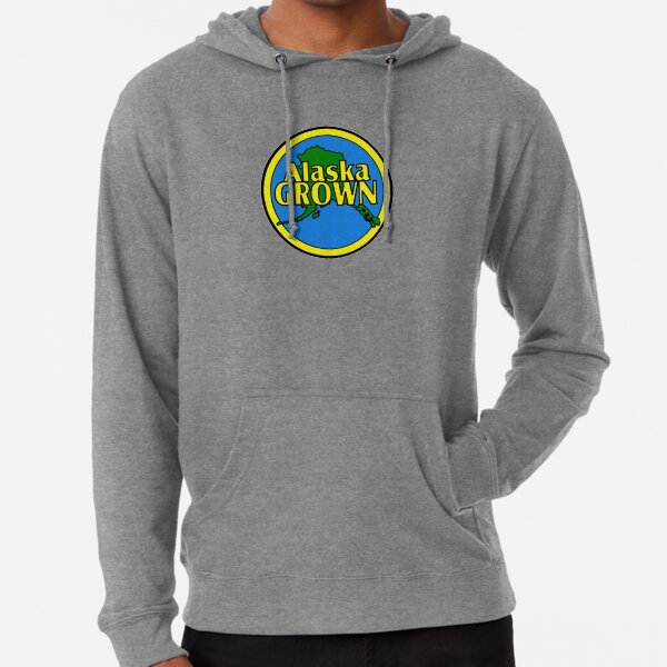 Alaska Grown Hoodie Sweatshirt Matte Dark Gray Adult Sizes 