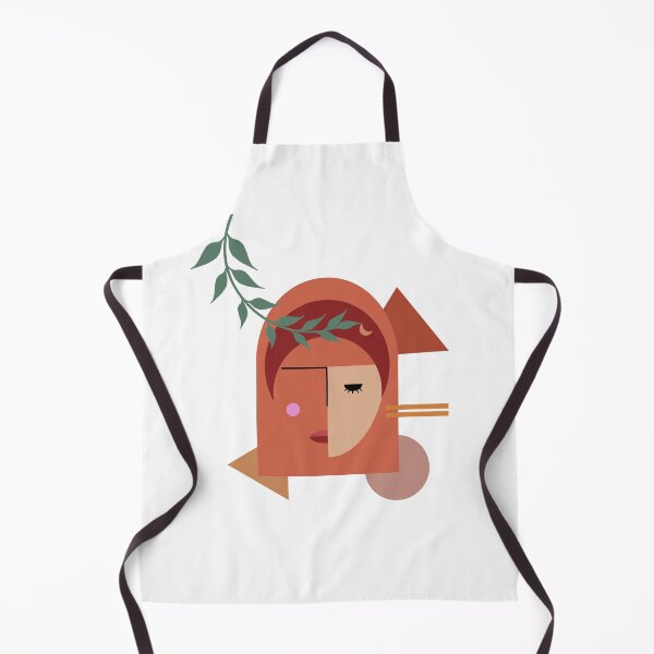 Item preview, Orange Haired Girl with Geometrical Shapes designed and sold by cerenalkan.