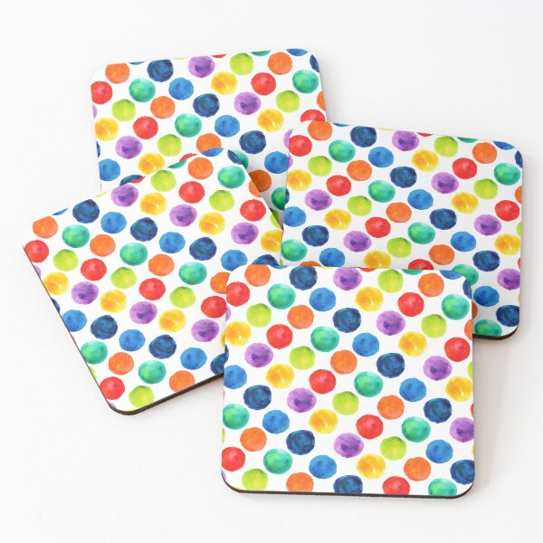 Item preview, Eye-catching of the colourful watercolour dot design. designed and sold by Trianglegreen.