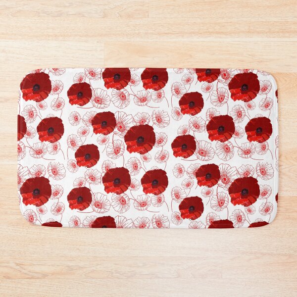 Item preview, Love Poppies on White designed and sold by RiadMannan.
