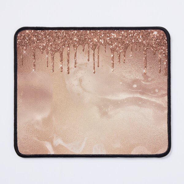 Item preview, Faux Copper Bronze Glitter Rain on Shiny Marble designed and sold by MysticMarble.