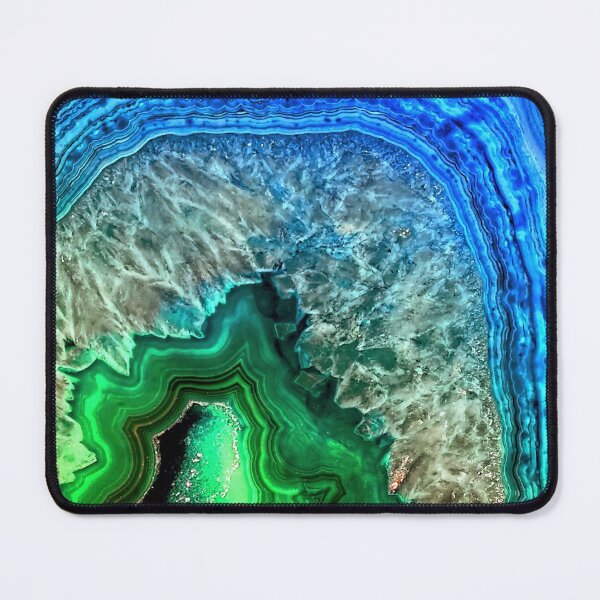 Item preview, Green and Blue Faux Agate Mineral Gemstone designed and sold by MysticMarble.