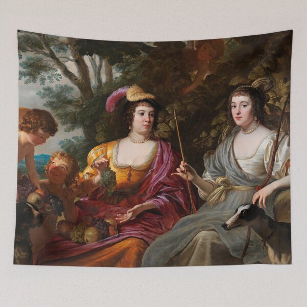Item preview, Double Portrait of Amalia van Solms and Charlotte de La Trémoïlle - Gerard van Honthorst designed and sold by brushandframes.