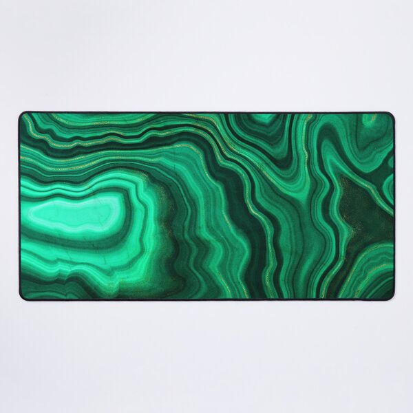 Aperçu de l'œuvre Faux marbre vert malachite avec veines dorées III créée et vendue par MysticMarble.