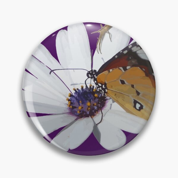 Item preview, White Daisy Butterfly And Spider Vector designed and sold by taiche.