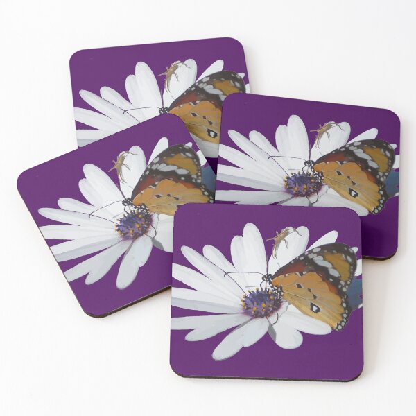 Item preview, White Daisy Butterfly And Spider Vector designed and sold by taiche.