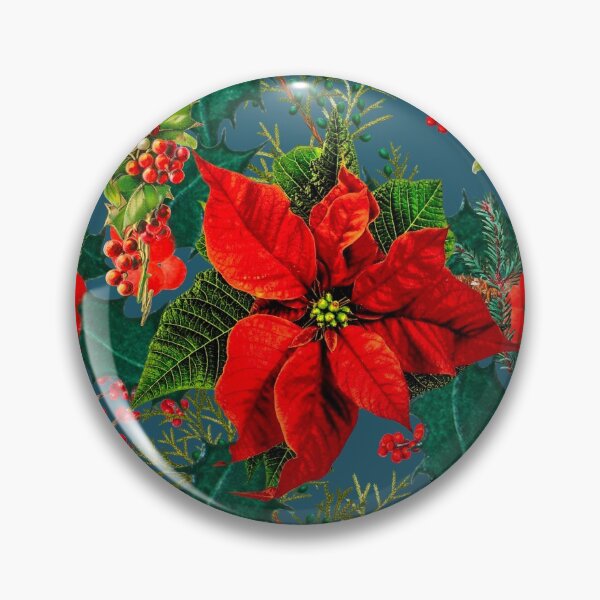 Artikelvorschau, Weihnachten, Weihnachtsstern, Mistel, festliches, Orangenmuster entworfen und verkauft von MariaMarinova.