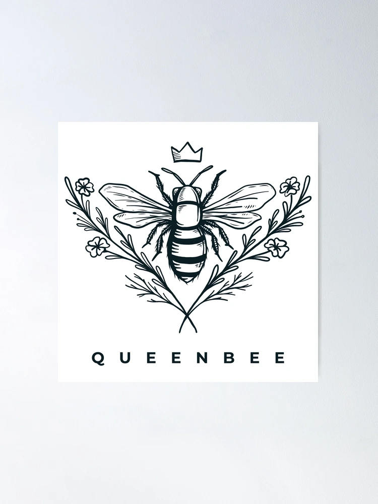 Queen Bee Poster Art Print, Bee Home Decor