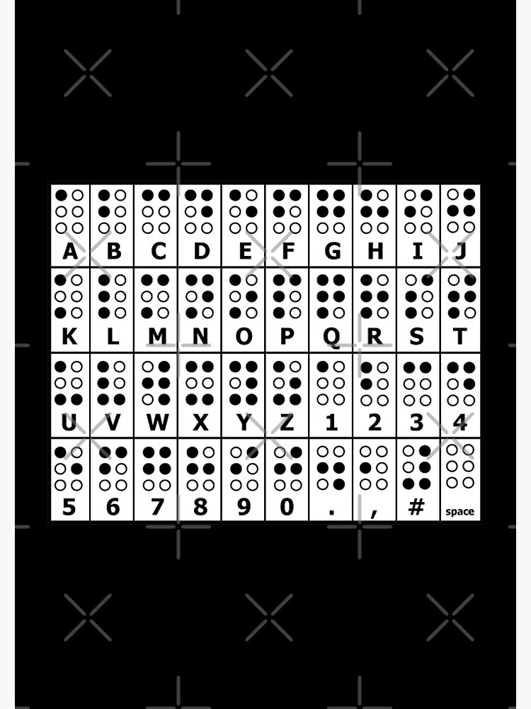 "Braille Alphabet Garment, Beautiful Visually Impaired Gift, Cool